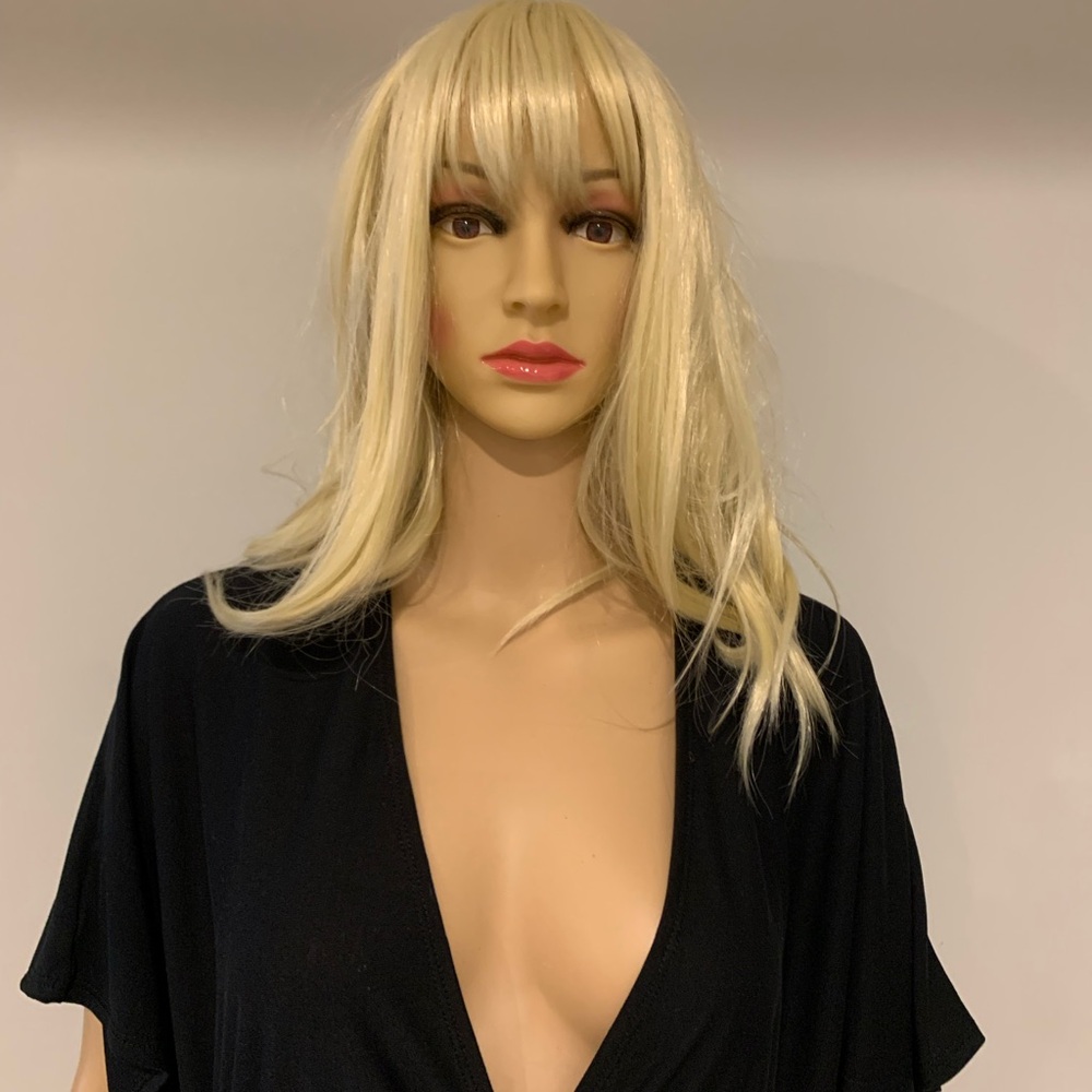 Swimsuits For All Black Plunge Maxi cover-up with silver print leaf detail @ hem - Picture 3 of 5
